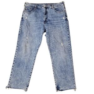 Pilcro Anthropologie High Rise Straight Leg Cropped Jeans